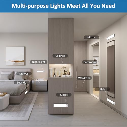 Motion Sensor Under Cabinet Lights, 2-Pack, Cool White, 8 inch - color: Cool White, size: 8 inch