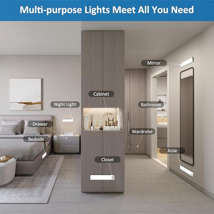 Motion Sensor Under Cabinet Lights, 2-Pack, Cool White, 8 inch - color: Cool White, size: 8 inch