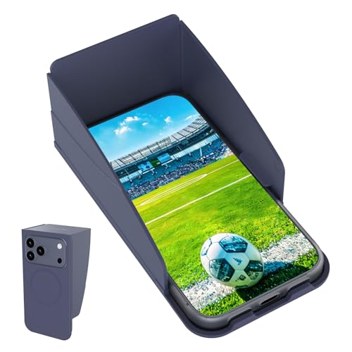 Phone Sunshade Pro, Anti-Glare Phone Sun Blocker Visor for iPhone 15/16/17 & Pro 15/16/17, Enhance Screen Visibility for Beach Pool Outdoor Video Watching, Deep Blue，Sun Shade for Iphones - color: iPhone15-17 & iPhone Pro15-17 Compatible with
