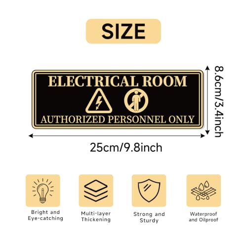 Electrical Room Door Sign for Business,Self-Adhesive Durable Modern - color: ELECTRICAL ROOM 640