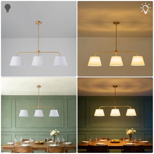 40" Brass Kitchen Island Lighting, Linear Chandeliers for Dining Room - color: Gold