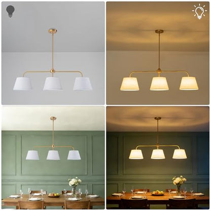 40" Brass Kitchen Island Lighting, Linear Chandeliers for Dining Room - color: Gold
