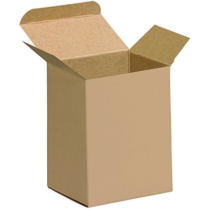 Ship Now Supply SNRT6SC Reverse Tuck Folding Cartons, 3" x 2 1/2" x 4", 2.5" Width, 4" Height, 3" Length, Kraft (Pack of 500)