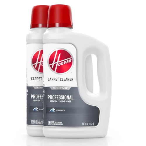 Hoover Prime Professional Carpet Cleaner Solution, 50 oz., Ocean Breeze Scent, Powerful Shampoo Solution, Remove Tough Stains, Pair Carpet Cleaner Machine, (Pack of 2) - size: 50 Fl Oz (Pack of 2)