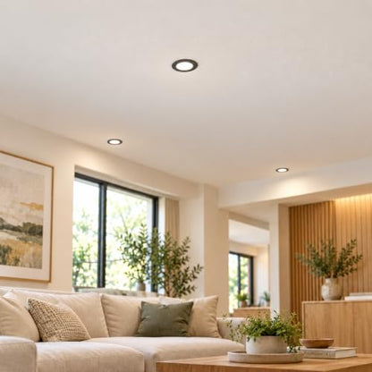 3 Inch LED Recessed Lighting, Dimmable Downlight 5W (40W Halogen Equivalent), CRI 80, 4000K Natural White Ceiling Light with LED Driver (1 Pack) - color: 4000k (Natural White), size: Black-3Inch-1Pack