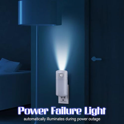 Enhon Emergency Power Failure 5-in-1 Multi Color LED Night Lights, 6 Pack
