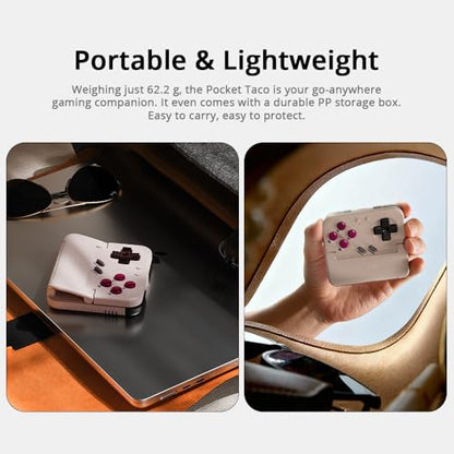 GameSir Pocket Taco Vertical Mobile Gaming Controller – Retro Arcade Bluetooth Gamepad for Android, Portableh Wireless Game Controller for phone, 600mAh Battery, Pass-Through Charging - White