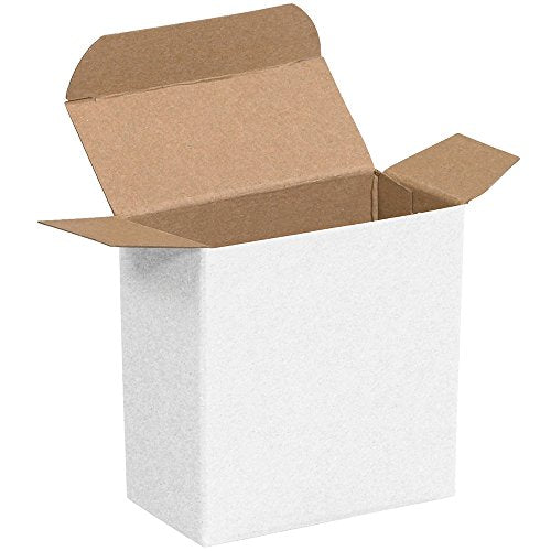 Aviditi White Folding Gift Boxes, 2 3/8" x 7/8" x 2 3/8", Pack of 1000, Easy to Assemble Reverse Tuck Carton, for Small Gifts or Parts