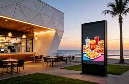 P5 Outdoor LED Sign 65"x34" - IP65 Waterproof Programmable led Sign Board WiFi & USB Control Full Color LED Scrolling Display Support Texts, Images& Video