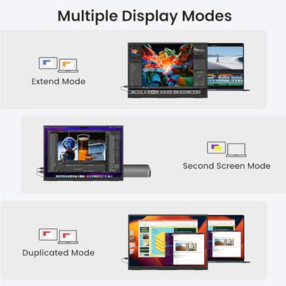 Topmonitor Small Portable Monitor 10.5" 500 Nits 2000:1 FHD 1280P IPS Screen, Ultra-Slim Mini Monitor w/Kickstand & Dual Speaker, USB C HDMI HDR Portable Gaming Monitor, Travel Monitors for Laptop PCs