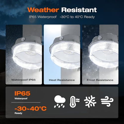 LEDVANCE Sylvania LED Barn Light, Dusk to Dawn Outdoor Lighting with Photocell, Security Lights, FCC/CEC, IP65 Waterproof, 50,000 Hrs, 80 CRI, Yard, Garage, 5000K - 1 Pack (67984) - color: 5000K - Daylight