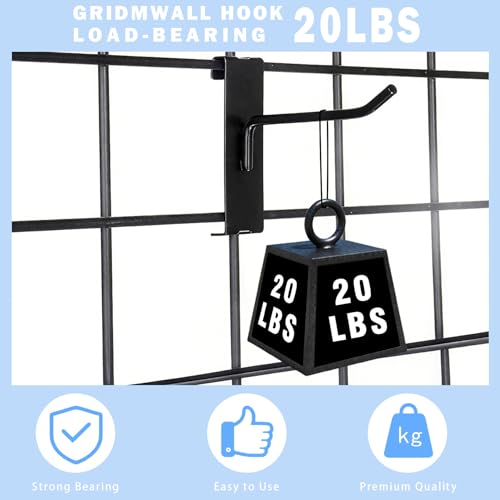Gridwall Hooks 4 Inch, 100PC Heavy Duty Black Display Hooks for Grid Wall Panels, Grid Wall Accessory for Retail Store, Home Stroage, Garage, Trade Show - size: 4'' 100Pcs