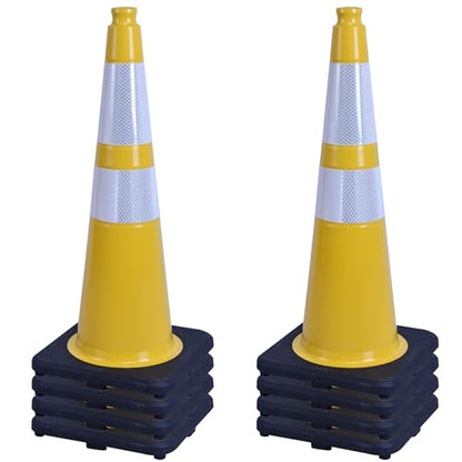 OrangeStar 8-Pack 28" Traffic Cones, Yellow Safety Cones - color: Yellow, size: 28in