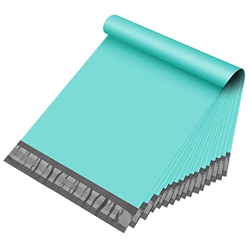 Fuxury Poly Mailers 6x9" 1000 Pcs,Small Shipping Bags Embossed Dots Teal - size: 6x9" 1000pcs
