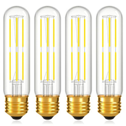 Dimmable E26 T10 LED Bulb Tube Light Bulbs 6W,Daylight 5000K 600LM - color: Daylight 5000k, size: 5 Inch-4 Count