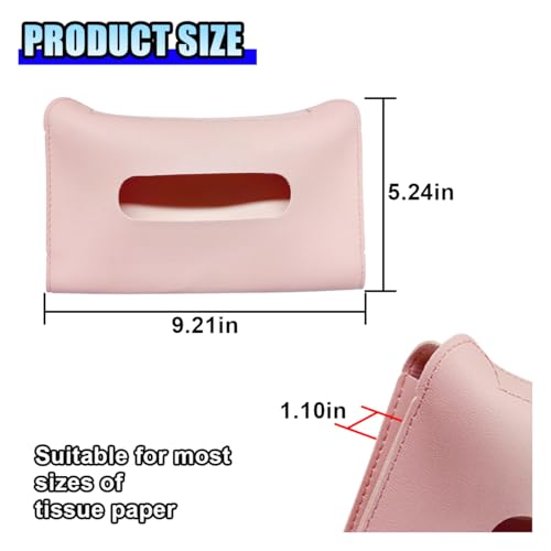 Car Visor Tissue Holder - Leather Tissue Box Holders Car Mask Dispenser - Hanging Car Napkin Holder Auto Tissues Dispenser - Rectangular Mask Holders Sun Visor Accessory for Vehicles (Pink) - color: Pink
