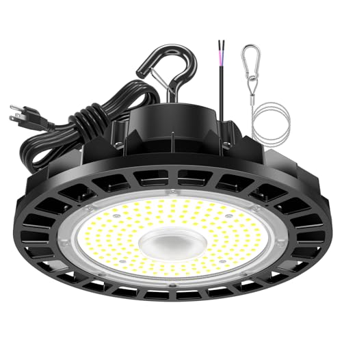 150W High Bay LED Shop Light, 5000K Dimmable Low Bay Light with US Plug