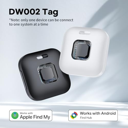 Hoxe Air Tracker Tags-4 Pack for iOS & Android, Smart Tag for Key, Bag, Pet - color: Black (4 Pack), size: 4 Pack