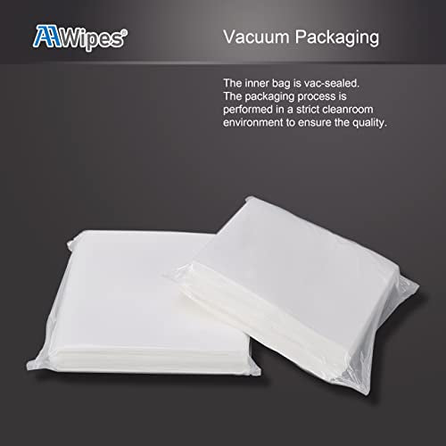 AAwipes Cleanroom Wipes Nonwoven Wipes Cellulose/Polyester Blend (Grade A, 68 Gram) 9" x 9"for Lab, Electronics, Pharmaceutical, Printing and Semiconductor Industries (Bag of 150 Pcs)