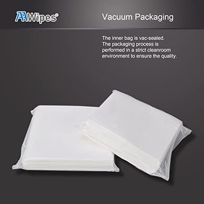 AAwipes Cleanroom Wipes Nonwoven Wipes Cellulose/Polyester Blend (Grade A, 68 Gram) 9" x 9"for Lab, Electronics, Pharmaceutical, Printing and Semiconductor Industries (Bag of 150 Pcs)