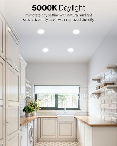 Sunco 4 Pack 6 Inch Retrofit LED Recessed Lights, 13W=75W, 5000K Daylight - size: 4PK - 5K