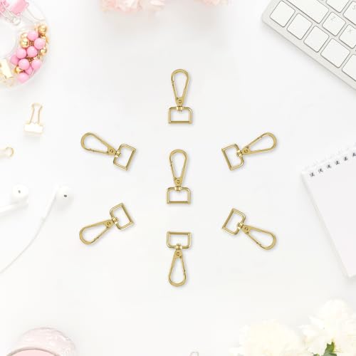 20 Pcs Metal D Ring Swivel Lobster Claw Clasp Snap Hooks Purse Hardware - color: Gold, size: 3/4 Inch