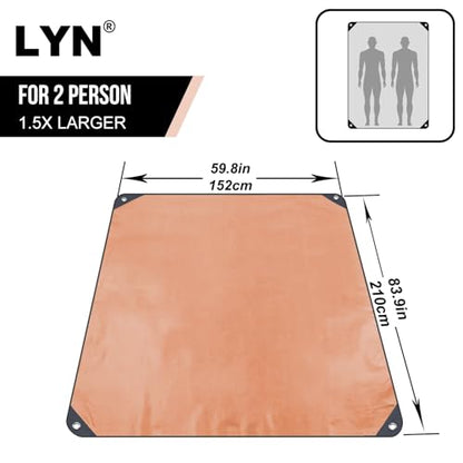 LYN Heavy Duty Emergency Blanket Survival Gear Waterproof Insulated Blanket Emergency Tarp for Camping, Hiking, Bushcraft - color: Camel
