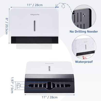 Paper Towel Dispenser Wall Mount, 200-Sheet, White - color: 5853-black