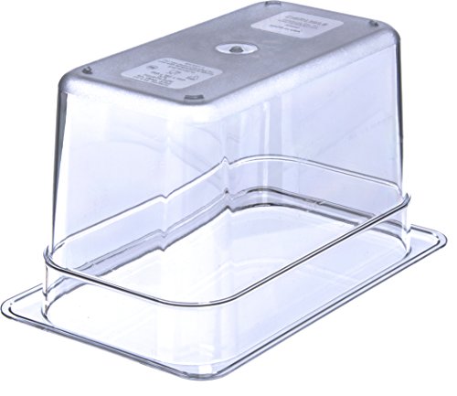 Carlisle FoodService Products Plastic Food Pan 1/4 Size 6 Inches Deep Clear - size: 6 Inches