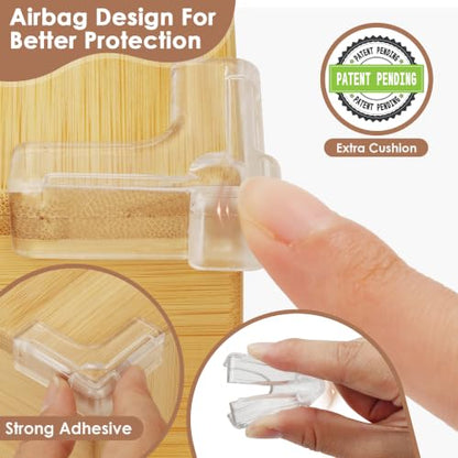 12 Pack Corner Protector Baby - New & Improved Edge Protector for Baby, Furniture Corner Edge Safety Bumpers, Clear Baby Proof Corners and Edges, Cushion to Cover Sharp Furniture & Table Edges