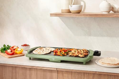 GreenLife 20" Extra Large Electric Griddle, Sage - color: Sage Green