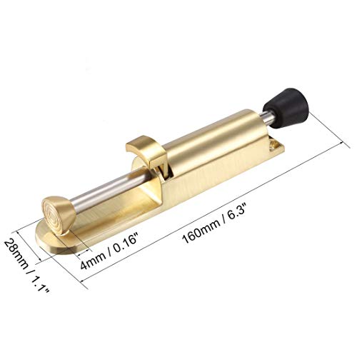 uxcell Kickdown Door Stopper Spring Loaded Foot Pedal Door Stops Holder Gold Tone - color: Gold