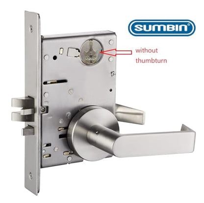 Commercial Mortise Lockset with Lever for Entry/Office Door F04 - color: Sectional/Office Function