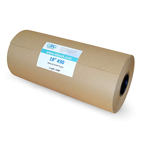Kraft Paper Roll for Moving Supplies & Shipping, 18" x 1200 Ft - USA-Made - size: 18" x 1200'