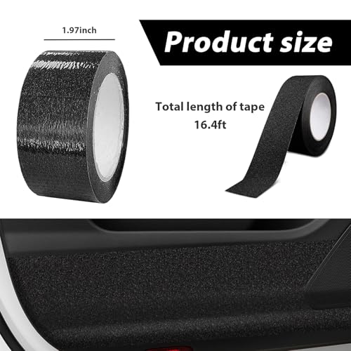 Anti Slip Car Door Entry Guard, 2In×16.4Ft Adhesive Anti-Scratch Car Door Edge Protector Sticker Cover, Universal Anti-Collision Front & Rear Bumper PEVA Trim Strips for Most Cars