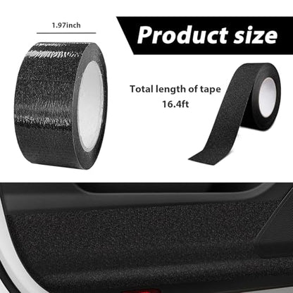 Anti Slip Car Door Entry Guard, 2In×16.4Ft Adhesive Anti-Scratch Car Door Edge Protector Sticker Cover, Universal Anti-Collision Front & Rear Bumper PEVA Trim Strips for Most Cars
