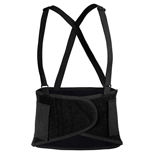 Champion Lightweight Industrial Belt Back Brace, Abdominal Support Shoulder Straps, Hook and Loop Fasteners, X-Large