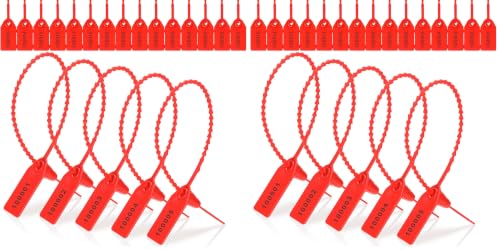 1000 Pcs Plastic Tamper Seals Fire Extinguisher Tags, Red - color: Red, size: 250 month (Pack of 2)