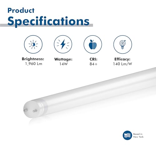 22 in. T8 G13 LED, F22"T8, F18T8/22in, Type B, 120–277V, 3000K, Frosted - color: 830 Soft White
