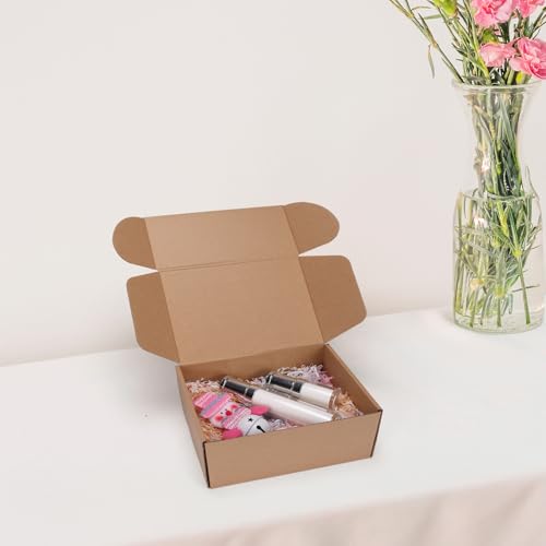 9x6x4 inch Cardboard Shipping Boxes, Set of 6 Gift Boxes, Brown - color: Brown, size: 9x6x4 inch 6 Pack