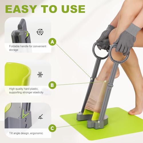 Compression Sock Aid Device | with Silicone Anti Slip Mat