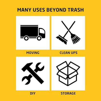 Heavy Duty Industrial Contractor Bags 42 gallons 2 Mil - 33" x 48" Thick and Tough Trash Bag for Construction, Commerical, Yard, Outdoor use. (160)