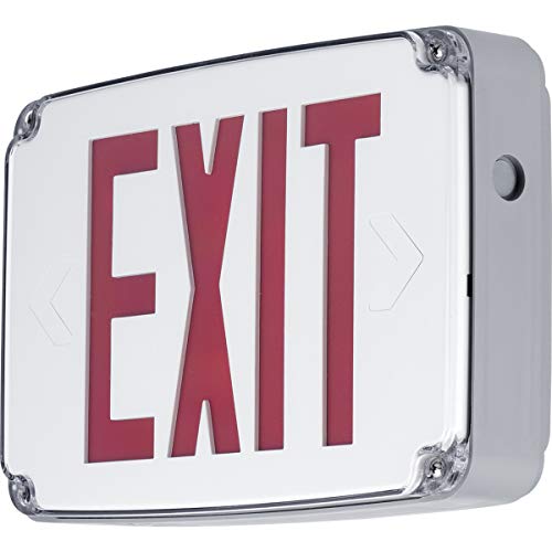 Progress Lighting Wet-Location Exit Sign, White