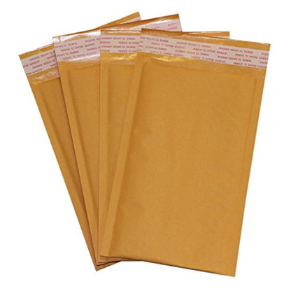 50 Pack of 4x8#000 Kraft Bubble Mailers Self Sealing “Peel and Seal” by Secure Seal 4” x 8” Padded Shipping Envelopes - size: #000 – 50 Pack