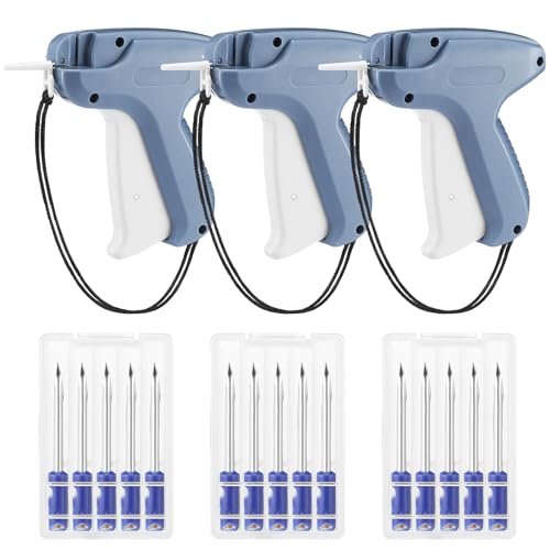 Honoson 3 Pcs Tagging Gun Applicator with 15 Steel Needles,Blue - color: Blue