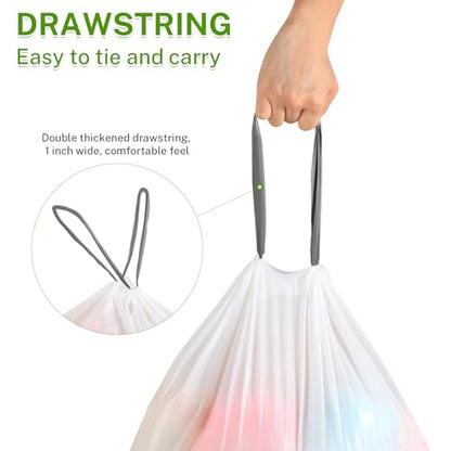 15 Gallon Tall Kitchen Trash Bags Drawstring - 1.2 Mil Thick White Garbage Bag for Office Kitchen, 45 Count - style: 15 Gallon Drawstring