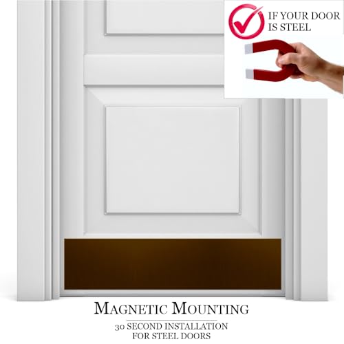 Door Kick Plate, 6x28 in, Oil Rubbed Bronze, Magnetic - color: Oil Rubbed Bronze, size: 6" x 28"