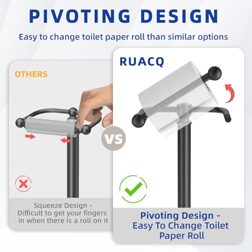 RUACQ Bathroom Toilet Paper Holder Stand, Oil Rubbed Bronze - color: Oil Rubbed Bronze