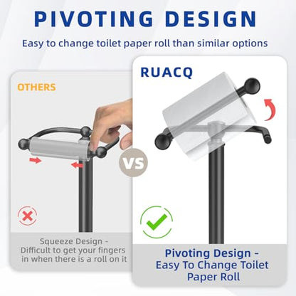 RUACQ Bathroom Toilet Paper Holder Stand, Oil Rubbed Bronze - color: Oil Rubbed Bronze