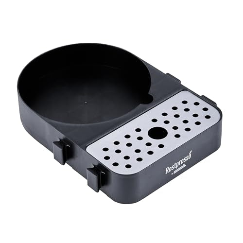 Restaurantware Airpot Holder - 1 Count - 9.61 x 7.28 x 1.97 Inches - Stainless Steel Coffee Station Rack - Beverage Dispenser Stand With Drip Tray - Black - Ideal For Hotel Lobby Or Conference Center